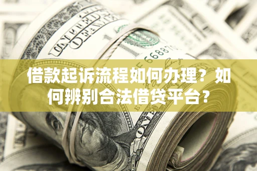 武汉借款起诉流程如何办理？如何辨别合法借贷平台？