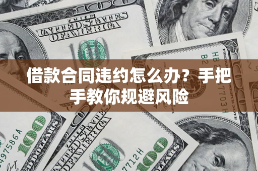 武汉借款合同违约怎么办？手把手教你规避风险