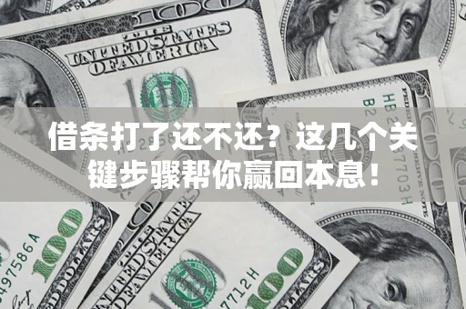 武汉借条打了还不还？这几个关键步骤帮你赢回本息！